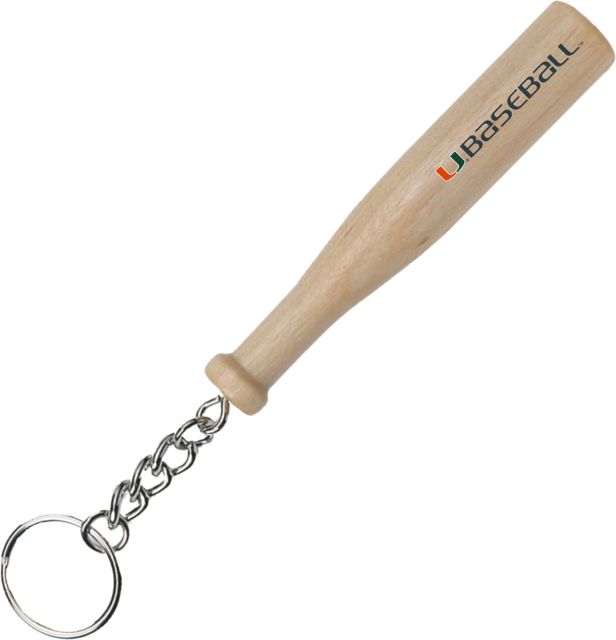 University of Miami 4 in Baseball Bat Keychain