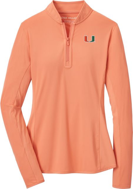 University of Miami Women's Lightweight Long-Sleeve Zip Sunshirt
