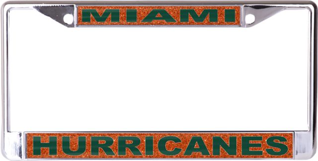 University of Miami Hurricanes Glitter License Plate Frame