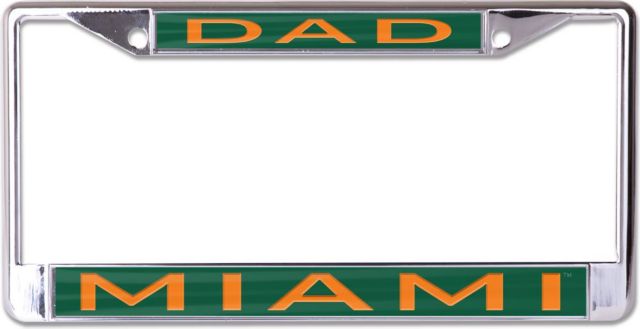 University of Miami Dad License Plate Frame