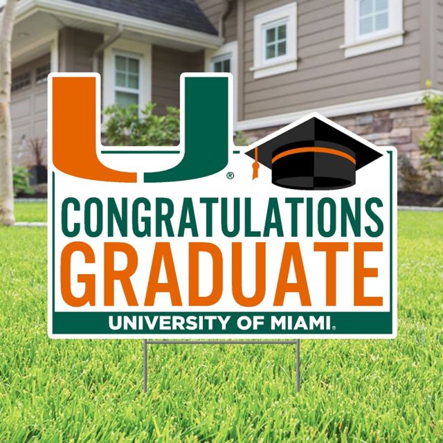 University of Miami Grad Lawn Sign