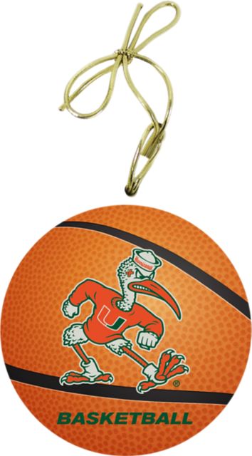 University of Miami Basketball Stone Ornament