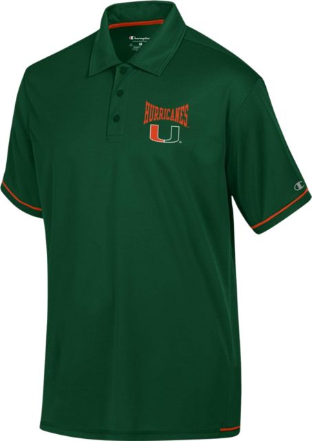 University of Miami Striped Eco Polo
