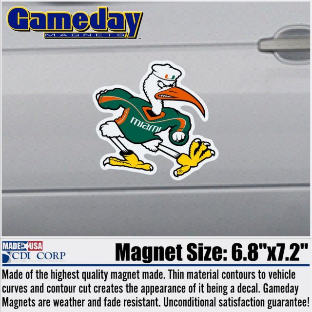 University of Miami Hurricanes 6" x 6" Magnet