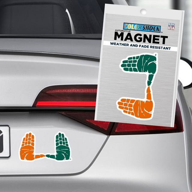 University of Miami Hand Sign Magnetic Decal