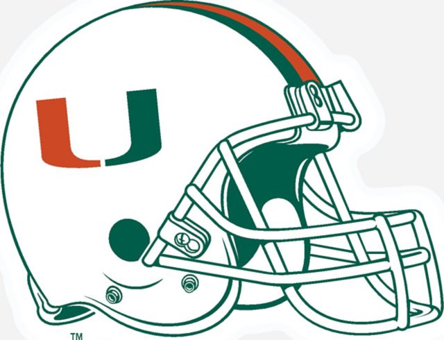 University of Miami Football Helmet Mini Magnet