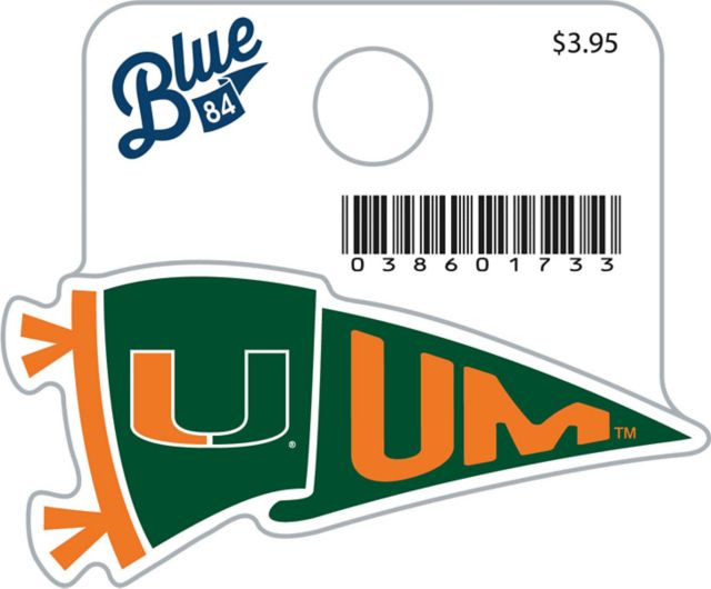 University of Miami Hurricanes Mini Sticker
