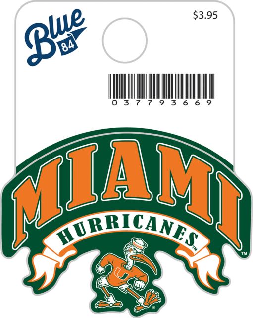 University of Miami Hurricanes Mini Sticker