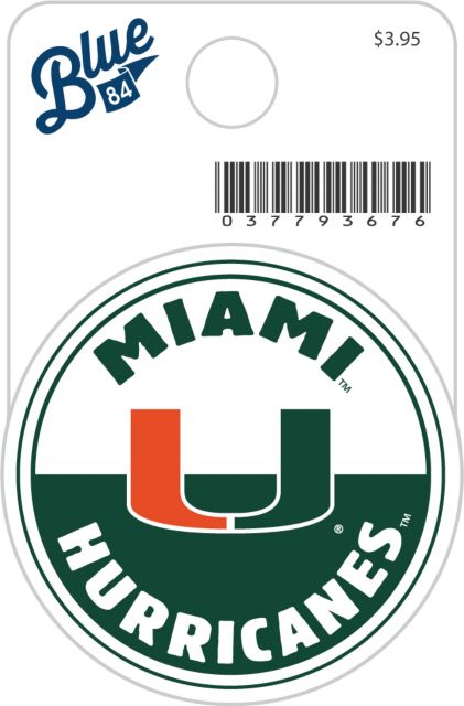 University of Miami Hurricanes Mini Sticker
