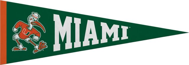 University of Miami 5x15 Hurricanes Pennant