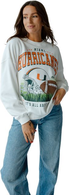 University of Miami Women's Oversized Crewneck Sweatshirt