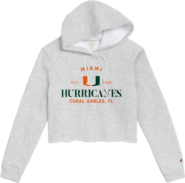 University of Miami Women's Crop Hooded Sweatshirt