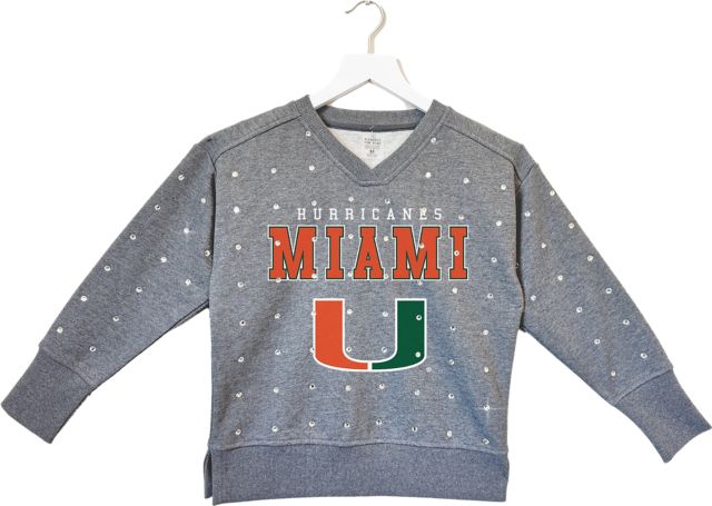 University of Miami Hurricanes Youth Girls Crewneck Sweatshirt