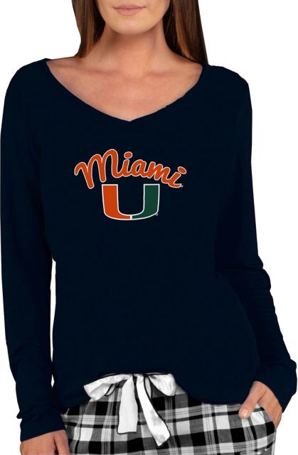University of Miami Women's Marathon Long Sleeve V-Neck T-Shirt - ONLINE ONLY