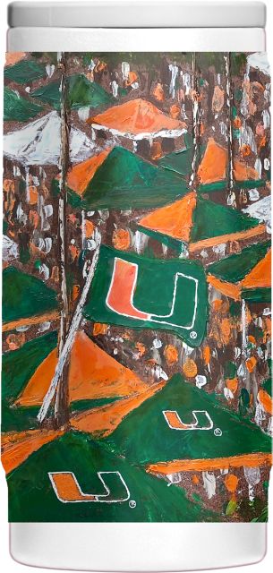 University of Miami 12oz Collector Powdercoat SlimCan Coolie