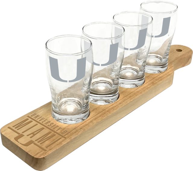 University of Miami Flight Glass Set