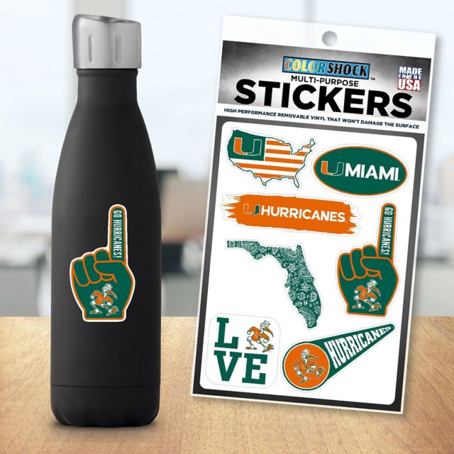 University of Miami 7.5'' x 7.5'' Sticker Sheet