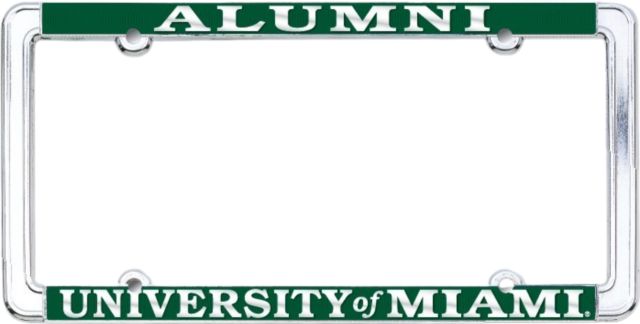 University of Miami Alumni License Plate Frame