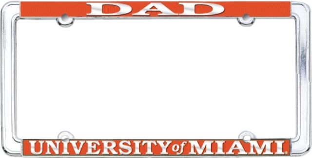 University of Miami Dad License Plate Frame