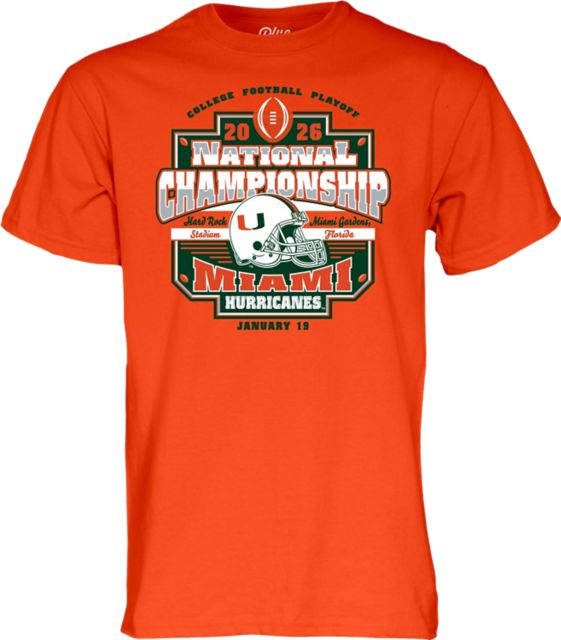 University of Miami Football 2026 National Championship Game Short Sleeve T-Shirt