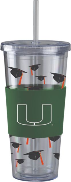 University of Miami Acrylic Tumbler with Straw