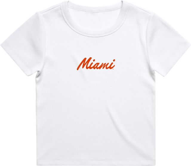 University of Miami Women's Ribbed Short Sleeve T-Shirt
