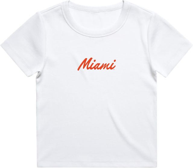 University of Miami Ribbed Short Sleeve T-Shirt