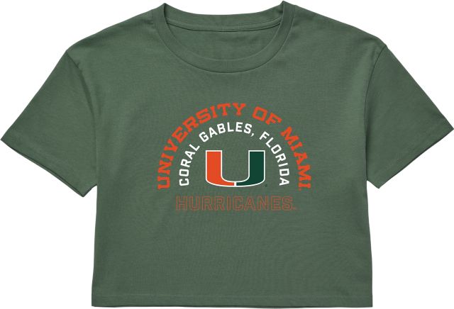 University of Miami Hurricanes Women's Cropped Short Sleeve T-Shirt