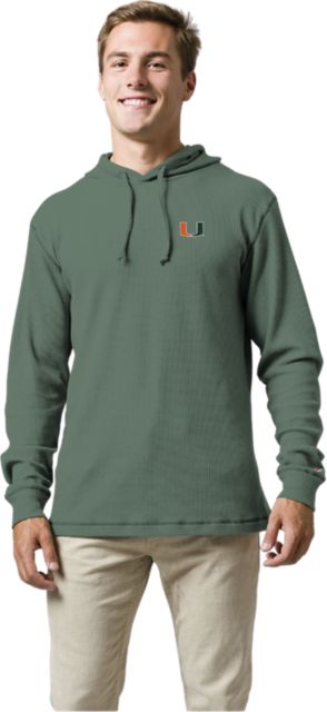 University of Miami Waffle Hooded Sweatshirt