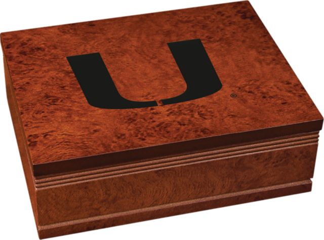 University of Miami Burlwood Finished Box