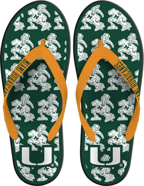 University of Miami Flip Flops