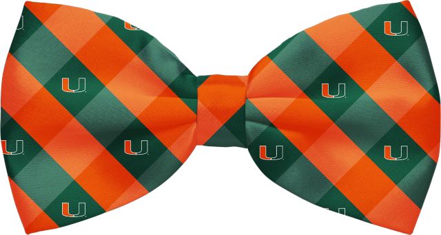 University of Miami Woven Silk Bow Tie