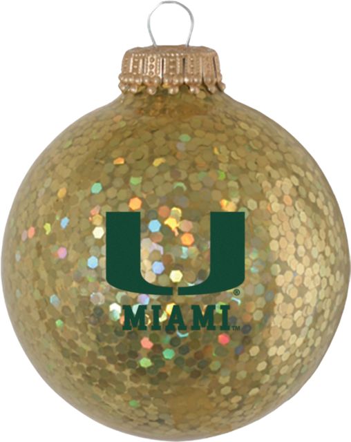 University of Miami Sparkle Ball Ornament
