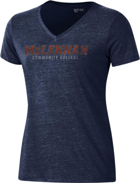 McLennan Community College Women's Tri-Blend V-Neck Short Sleeve T-Shirt