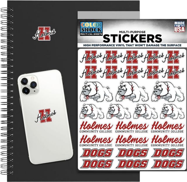Holmes Community College Bulldogs Sticker Sheet
