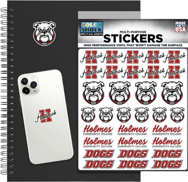 Holmes Community College Bulldogs Sticker Sheet