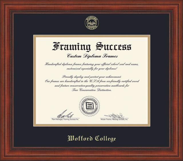 Wofford College Millenium Diploma Frame (7/14 to present) - ONLINE ONLY