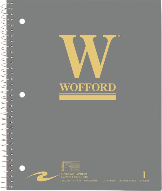Wofford College Notebook 100-Sheet