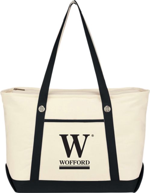 Wofford College Canvas Zippered Tote Bag