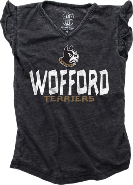 Wofford College Terriers Toddler Girls Ruffle Short Sleeve T-Shirt