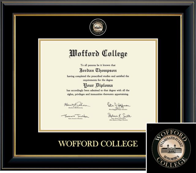 Wofford College 8.5x11 Masterpiece Diploma Frame