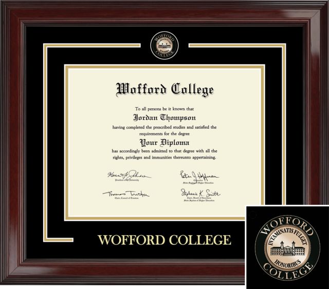 Wofford College 8.5x11 Showcase Diploma Frame