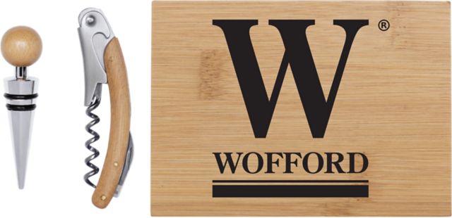 Wofford College Bamboo Wine Tool Set