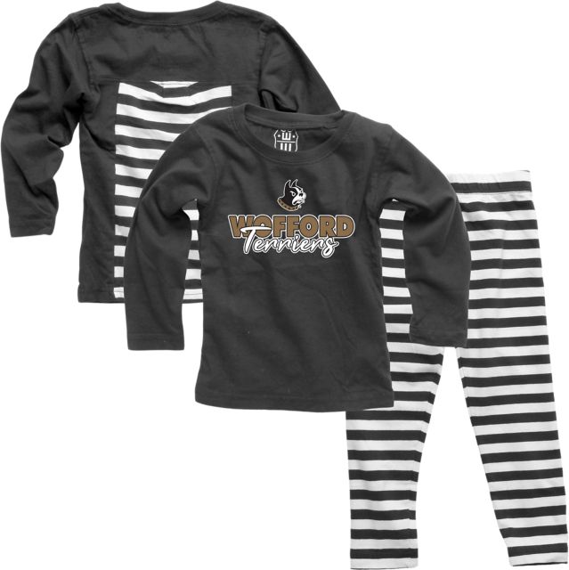 Wofford College Terriers Infant Girls Stripe Set