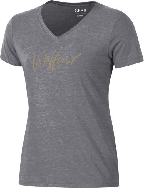 Wofford College Women's Triblend V-Neck Short Sleeve T-Shirt