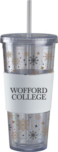Wofford College Straw Snowflake Tumbler
