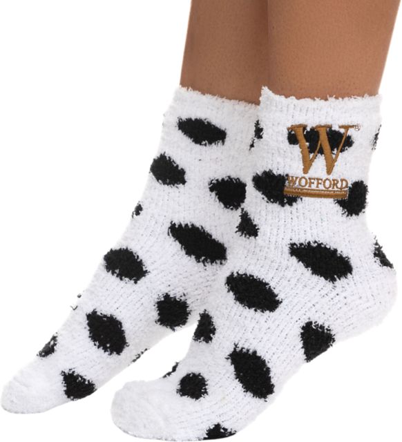 Wofford College Fuzzy Dot Socks