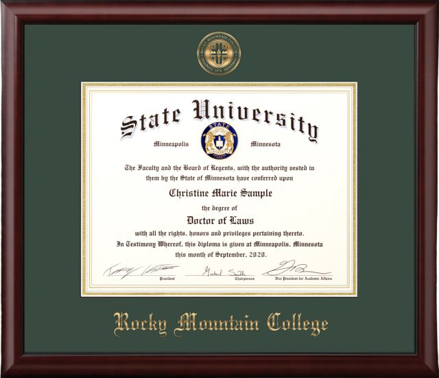 Rocky Mountain College 7x9 Diploma Frame