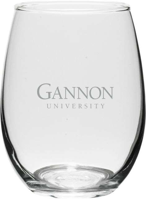 Gannon University 15 oz. Stemless Wine Glass