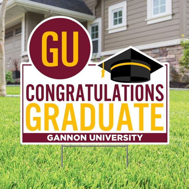 Gannon University Grad Lawn Sign